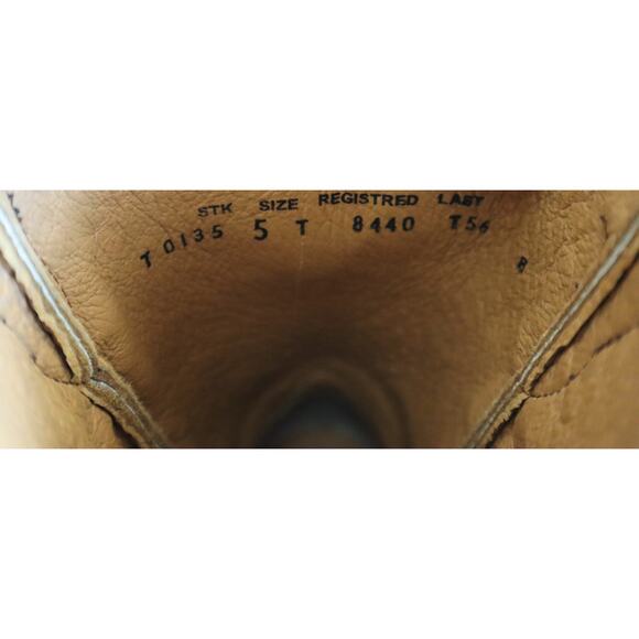 Corral Teen Tan Leather Boots Embroidered Gold Glitter 5 T Western Womens 7 - Picture 8 of 9